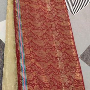 Shining Thread Work Saree