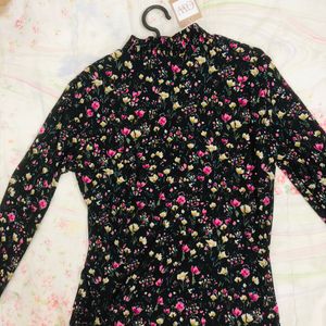 Only Black Floral Top