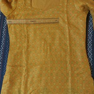 WOMEN WOOLEN MUSTARD KURTA SET