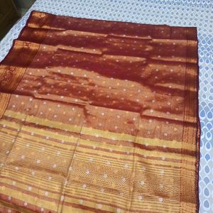 Brand New Tissue Benarasi Silk With Zari Border