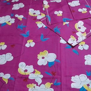 New Rose Floral Bedsheet With 2Pillow