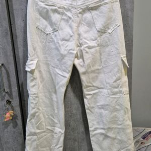 White Cargo Pant