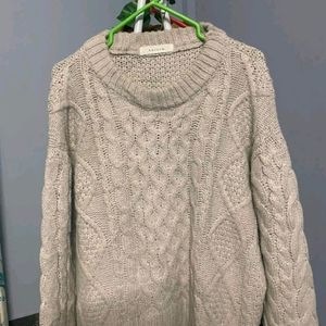 Beige Baggy Sweater