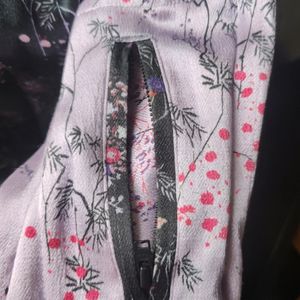 H&M Imported Floral Sakura Bomber Jacket