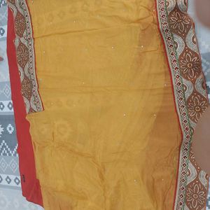 Mustard Saree