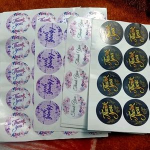 Thank You Sticker, 1.5 inch, Waterproof  (100pcs)