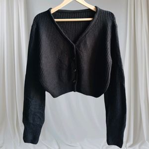 Black Knit Cardigan