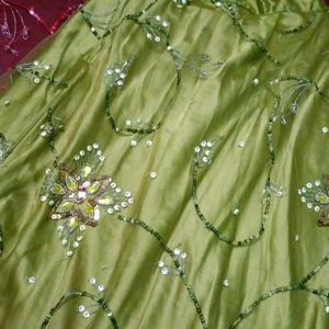 Embroidered Stitched Lehenga