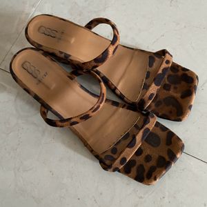 Heels (Leopard Strap Slip On Heel)