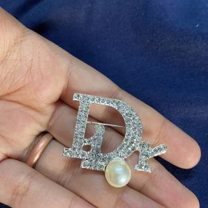 DIOR STONE STUDDED BROOCH