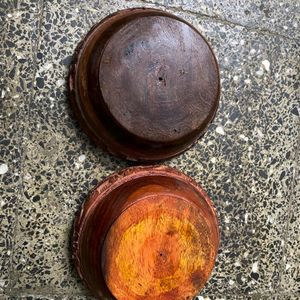 2pice Wooden Bowl