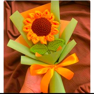 Crochet Sunflower Stick(Set Of 2)