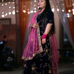 Velvet Lehenga  For Women