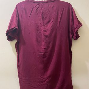 Cute Mickey Mouse Burgundy Top