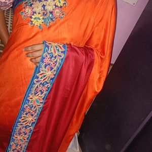 Beautiful Saree With Embroidery Design