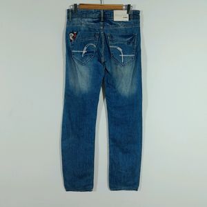 Mid Blue Faded Jean's For Men's