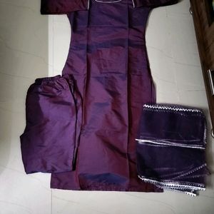 New Trendy Kurta Set With Bottom And Dupatta