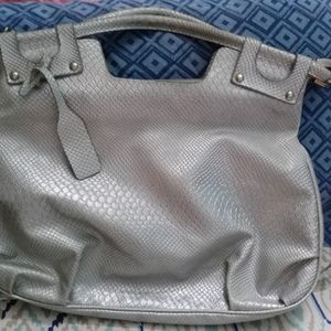 **ON SALE**Spacious, Silver Color, Two Way Bag..