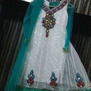 Anarkali Frock With Pajami Dupatta