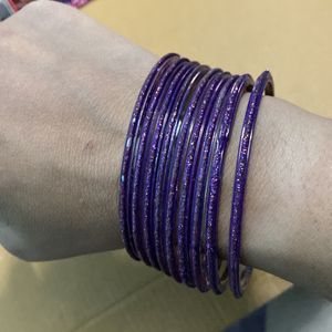 Purple Glitter Bangles