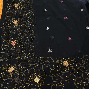 Festive Black Colored Saree