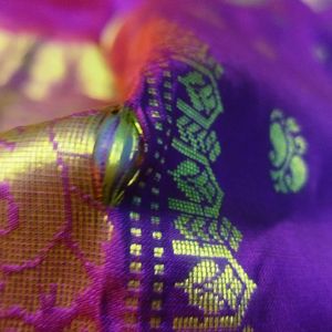 Purple Colour pure Kanchi pattu saree