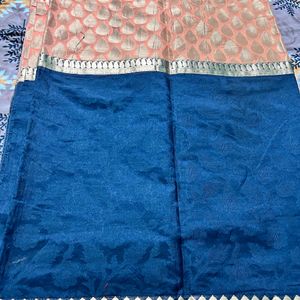 Black Chanderi Cotton Saree