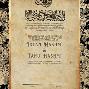 Nikah Naama (Marriage Certificate)