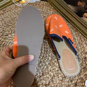 Nuatica Orange Flats Loafer