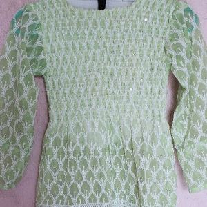 New Chikankari Small Kurti