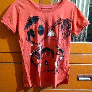 Printed Red T-shirt.