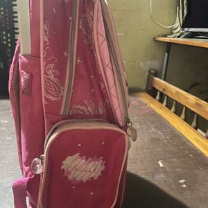 Sweet Kitty Pink Trolley School bag