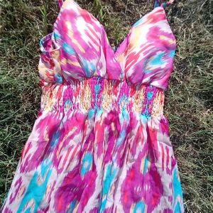 Floral Multi Chiffon Dress 👗