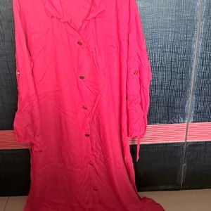 5xl KURTA WITH PLAZO ...DARK PINK...