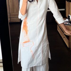 Basic white Kurti with Print