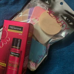 Hair Serum And Beauty Blenders