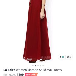 Branded Maroon Maxi Dress