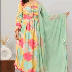 New Naira Cut With Afgani Salwar Rupatt Suit&