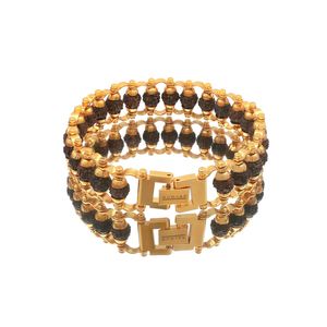 Gold plated 5 Mukhi Rudraksha Bracelet