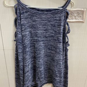 Stylish Knitted Grey Top