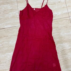 Red Schiffli Dress