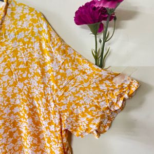 XL Yellow Floral Dress