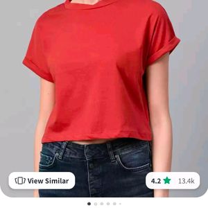 Red Crop Tshirt