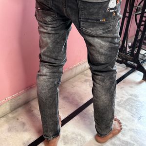 man charcoal jeans