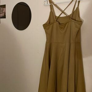 Biege Color Party Wear Ginger Dress