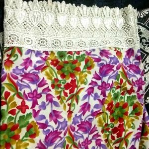 Printed Plazo With Lace Work..