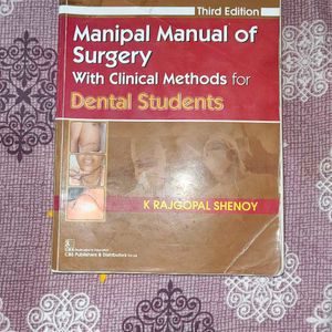 Manipal Manual Of Surgery For Dental Students