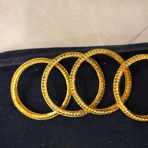 BANGLES FOR 1 GRAM GOLD MIXED WITH ALLOYS.