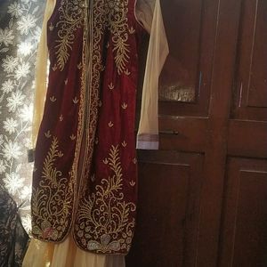 Golden Or Brown Long Kothi Gown