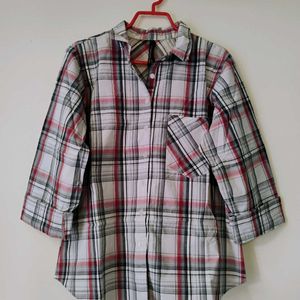 Moda Rapido White Checked Chequered Shirt